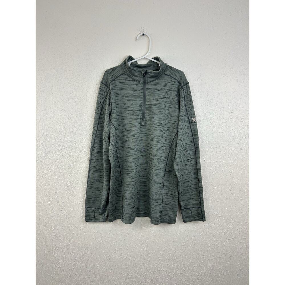 Kuhl Alloy 1/4 Zip Jacket Youth Boys Medium 10/12 Green Pullover Shirt Mid Layer